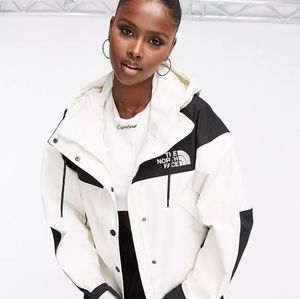 The North Face Reign Waterproof Jacket in Off-White